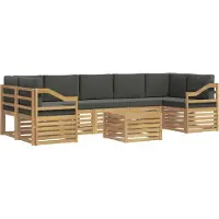 vidaXL Buiten bank set 8 st Wit en antracietkleurig Polyester