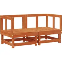 vidaXL 2 st Tuin Hoekbank Massief grenenhout Waskleur Bruin