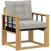 vidaXL Buitensofa Massief Acaciahout en Textilene Wit