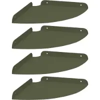 vidaXL Hoek Plank 4 st Olijf Groen 24 x 24 x 2 cm