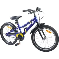 vidaXL Kinderfiets 18 Inch voor 5-7 jaar oud Blauw Zwart