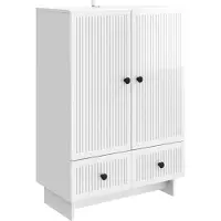 vidaXL Dressoir Hoogglans Wit 66 x 34,5 x 95 cm Geconstrueerd hout