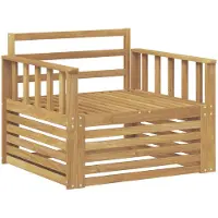 vidaXL Buitensofa Massief Acacia Hout Wit