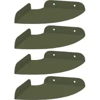 vidaXL Hoek Plank 4 st Olijf Groen 15 x 15 x 2 cm