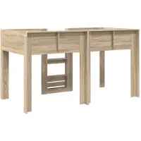 vidaXL Stapeld bed voor kids Sonoma Eik 80 x 200 cm Bewerkt hout
