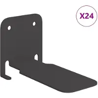vidaXL Zwevende plank met plank 24 pcs Zwart 6 x 10,8 x 6,6 cm