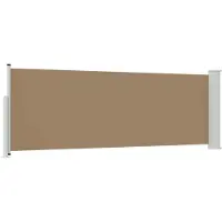 vidaXL Uittrekbaar Zijscherm 300 x 100 cm Polyester Rechthoekig Taupe