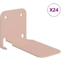 vidaXL Zwevende plank met plank 24 pcs Roze 6 x 10,8 x 6,6 cm