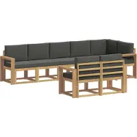 vidaXL Buiten bank set 8 st Wit en antracietkleurig Polyester