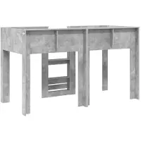 vidaXL Stapeld bed voor kids Beton Grijs 75 x 190 cm Bewerkt hout