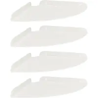 vidaXL Hoek Plank 4 st Wit 24 x 24 x 2 cm