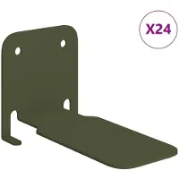 vidaXL Zwevende plank met plank 24 pcs Olijf Groen 6 x 10,8 x 6,6 cm