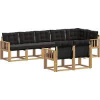 vidaXL Buiten bank set 8 st Wit en zwart