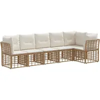 vidaXL Tuinbank Set poly rattan