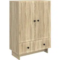vidaXL Dressoir Sonoma Eik 66 x 34,5 x 95 cm Geconstrueerd hout