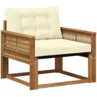 vidaXL Buiten bank set Massief Acaciahout en Textilene Naturel
