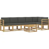 vidaXL Buiten bank set 7 st Wit en antracietkleurig Polyester