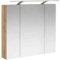 vidaXL Badkamerspiegelkast Ambachtelijk Eiken 80 x 14.5 x 70 cm