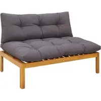 vidaXL Midden Sofa Eenheid Natuurlijk en Donkergrijs Acaciahout