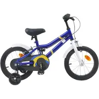 vidaXL Kinderfiets 16 Inch voor 4-6 jaar oud Blauw wit