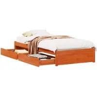 vidaXL Bedframe met lade met opslag Wasbruin Massief vurenhout