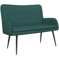 vidaXL 2-Zits Sofa Donkergroen 115 x 61 x 87 cm Stof
