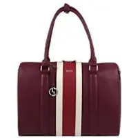 Socha Laptoptas voor dames 17,3 inch Uitneembaar laptopvak BB Burgundy Stripe