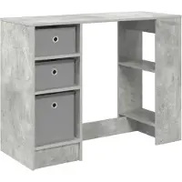 vidaXL Bureau, betonkleur, 100 x 40 x 75 cm, houtvezel
