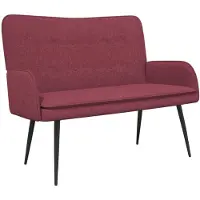 vidaXL 2-Zits Sofa Wijnrood 115 x 61 x 87 cm Stof