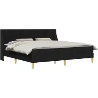 vidaXL Bedframe met matras met hoofdeinde Polyester