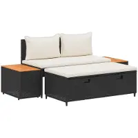 vidaXL Buiten bank set 4 -Seater 4 st 55 x 30 x 39 cm Rechthoekig