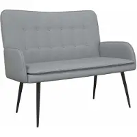vidaXL 2-Zits Sofa Lichtgrijs 115 x 61 x 87 cm Stof