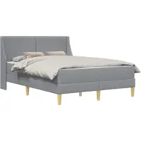 vidaXL Bedframe met matras met hoofdeinde Polyester