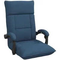 vidaXL Verstelbare vloostoel Blauw Stof