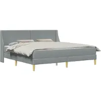 vidaXL Bedframe met matras met hoofdeinde Polyester