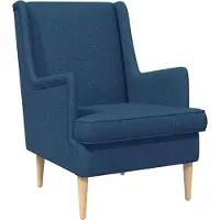 vidaXL Fauteuil Blauw Stof