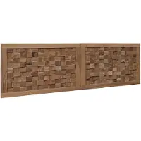 vidaXL Bed Hoofdbord Naturel Massief Teakhout