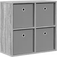 vidaXL Dressoir met lade Grijs Sonoma 59,5 x 27 x 57 cm