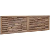 vidaXL Bed Hoofdbord Naturel Massief Teakhout