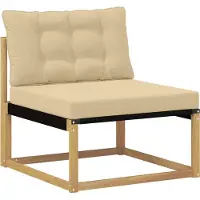 vidaXL Buiten bank set 6 pcs Wit en Beige 79 x 79 x 37 cm