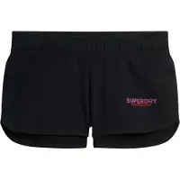 Superdry Dames Sportkleding Racer Korte broek zwart (XS), Casual, Katoen W7110416A