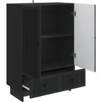 vidaXL Dressoir Zwart 66 x 34,5 x 95 cm Geconstrueerd hout