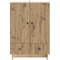 vidaXL Dressoir Artisan Eik 66 x 34,5 x 95 cm Geconstrueerd hout
