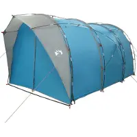 vidaXL Tunneltent 4-persoons Blauw 185T Polyester met PU Coating