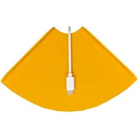 vidaXL Hoek Vloeiende Plank 2 st Mosterdgeel 15 x 15 x 2 cm