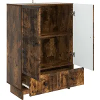 vidaXL Dressoir Gerookte Eik 66 x 34,5 x 95 cm Geconstrueerd hout
