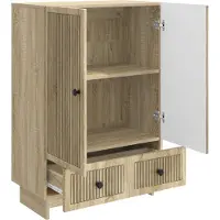 vidaXL Dressoir Sonoma Eik 66 x 34,5 x 95 cm Geconstrueerd hout