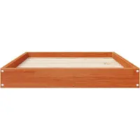 vidaXL Hondenbed 92 x 64 x 9 cm Massief vurenhout Wasbruin