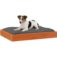 vidaXL Hondenbed Wasbruin 72 x 54 x 9 cm Massief vurenhout