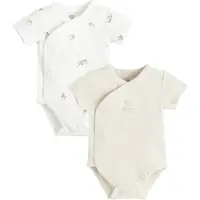 Cool Club Rompertje/body beige / groen / wit